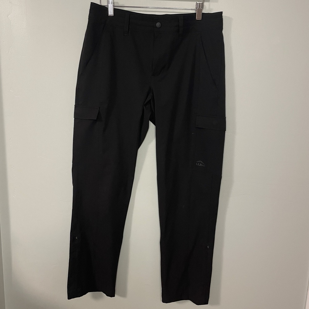 LL Bean Mountainside Roll‎ Tab 10p Petite Hiking Pants Black 522700